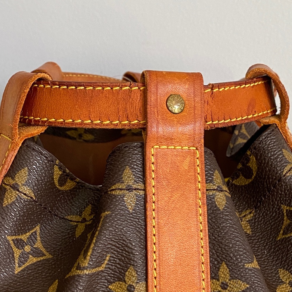 Louis Vuitton Brown Monogram Canvas and Tan Leather Backpack - Picture 3 of 9